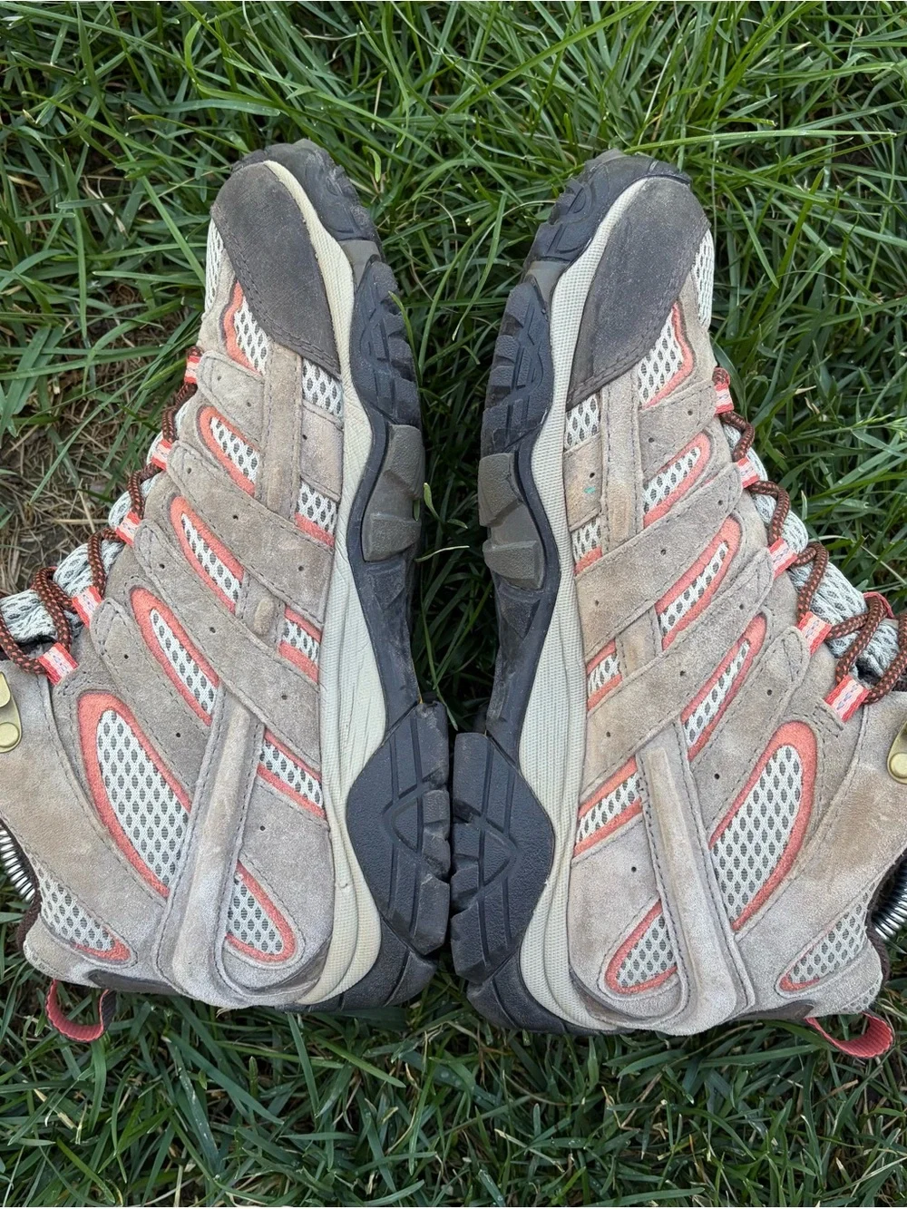 Merrell Moab 3 Mid Trail Hiking Boots - Women's size 7.5 brown orange hi top - Picture 4 of 7